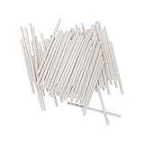 LURCH Cake Pop Stiele aus Papier, 100 Stück, 10 cm – Papierstiele für Cake Pops, Lollis, Eis & DIY-Bastel-Projekte, Weiß