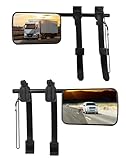 Wohnwagen Spiegel 2 Stück Auto Wohnwagenspiegel Universal flache Wohnwagen Caravanspiegel Außenspiegel Autospiegel für Wohnmobile Auto Caravan PKW Anhänger Spiegel (Links + Rechts), drehbar