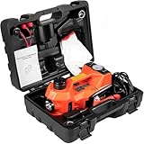 12V Auto-Wagenheber-Set, elektrischer hydraulischer Wagenheber, 45 cm, + Schraubenschlüssel, Reifenfüller, LED-Licht, tragbares Reifenhebe-Auto-Reparatur-Werkzeug(5T Jack No Wrench)
