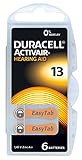 60x Duracell Activair Typ 13 Orange Hörgerätebatterien