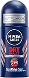 NIVEA MEN Dry Impact Deo Roll-On, Anti-Transpirant für ein trockenes Hautgefühl, 72h Schweiß-Schutz und Dual-Active-Formel (50 ml)