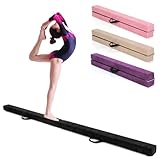 KOMFOTTEU Schwebebalken 210CM, Gymnastikbalken klappbar, Balance Beam Balancierbalken tragbar, balancierbalken rutchfest für Kinder Erwachsene bis 70kg, Gymnastik Balken für Turnen Zuhause (Schwarz)