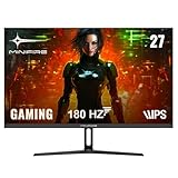 Minifire Gaming Monitor 27 Zoll, 180Hz, 1ms, AdaptiveSync, IPS, 2xHDMI 2.0/1xDP 1.4 Ports, FHD, sRGB 110%, Monitor PC Bildschirm(MFG27F2 HDMI-Kabel im Lieferumfang enthalten)
