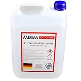 Megaa store Ethylenglykol 99,5% | 1L bis 20L | Kühlmittel Solarflüssigkeit Kühlsystem Heizungs- Solar- Klimaanlagen- und Wärmepumpen Installationen