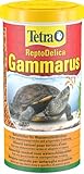 Tetra ReptoDelica Gammarus Schildkröten-Futter - Naturfutter aus ganzen Bachflohkrebsen, 1 L Dose