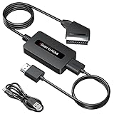 SUNNATCH Scart auf HDMI Konverter mit HDMI-Kabel und ScartKabel, Männlich Scart zu HDMI Adapter