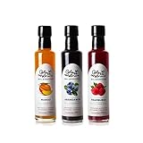 GLOSA MARINA 3er Feinschmecker Paket *ISLAS BALEARES* Crema Balsámica Mango, Heidelbeere, Himbeere (3 x 250ml)