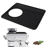 28 * 23.5 cm Kaffeematte Schwarz für Breville 870/880, Silikon Espresso Tampermatte Rutschfest Espressomaschinenmatte, Wasserdicht Hitzebeständig Espresso Thekenunterlage für Zuhause, Küche