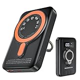Magnetic Power Bank 12000mAh 22.5W Schnelles Laden Tragbares Ladegerät Wireless PowerBank mit LCD-Display Kleines USB-C Akkupack mit Mag-Safe für Smartphones Smartwatch