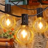Ollny Lichterkette Außen 15M, Lichterkette Outdoor mit 25+2 G40 Glühbirnen Lichterkette, Wasserdicht LED Weihnachtsbeleuchtung außen für Garten, Camping, Pavillon, Terrasse, Hochzeiten, Partys