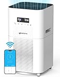 DAYETTE Smart-Luftreiniger für Zuhause, große Räume bis zu 160 ㎡, Air Purifier mit APP und Alexa-Steuerung, H13 True HEPA-Filter für Allergien, Tierhaare, Rauchstaub, 22 dB Schlafmodus