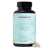 Magnesium Kapseln mit 210 mg reinem & natürlichem Magnesium | 120 vegane Kapseln aus 600 mg Meerwasserkonzentrat | ionisiertes Magnesium für beste Absorption | Laborgeprüft & hochdosiert | Nordic Oil