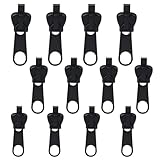 12 Stück Reißverschluss Reparatur Set, Reisverschluss-Zipper Ersatz, Abnehmbare Reißverschluss Zipper, Metall Reisverschluss-Reparaturset, Fix Reißverschluss Zieher, für Mantel, Koffer, Rucksäcke
