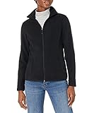 Amazon Essentials Damen Weiche Polarfleece-Jacke mit durchgehendem Reißverschluss in klassischer Passform (erhältlich in Übergrößen), Schwarz, XXL
