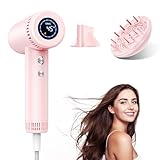 Ionen Föhn mit Diffusor - 160.000 U/min Hochgeschwindigkeits Haartrockner für Locken, Schnelltrocknend, Fön mit 500 Mio. Negative Ionen gegen Frizz, 9 Temperatur-Stufen, für Hause, Reisen, Salon