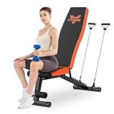 Botifly Verstellbare Hantelbank Klappbar Trainingsbank Schrägbank mit 8-Fach Verstellbarer Rückenlehne Fitness Bank Schrägbank für Ganzkörper-workout Gewichtskapazitäts, 660lbs