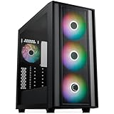 Cooler Master MasterBox 600 – E-ATX-Airflow-Gehäuse Back-Connect-MB- und 420 mm Kühler-fähig, 3 x 140 mm & 1 x 120 mm ARGB-PWM-Lüfter vorinstalliert, gehärtete Glaswand, USB 3.2 Gen 2x2 Typ-C