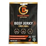 Dutch Giant Beef Jerky Original | 10 x 50 gram | Jerky Trockenfleish für menschen | Low-Carb, Hochprotein Snack | Knabberartikel | Gym Jerky 500g | Olivier Richters | Musclemeat | 100% Rindfleisch