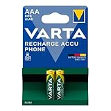 SOS Accessoire Wiederaufladbare Batterien AAA LR03 NIMH 800 mAh für VARTA Zubehör und Wartung 58398101402, 2 Stück