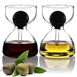 DropD'olio Öl und Essig Spender Set mit Glas Pipette - 2er Set mit je 120ml - Perfekt für Ciabatta und Salat