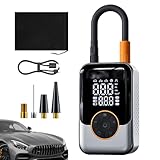 Nixiara Reifenpumpe - Tragbare elektrische Reifenpumpe mit Kompressor - Tragbare Powerbank mit Digital-LCD-Display für Fahrzeuge, Fahrräder und LKW