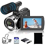 Windancy Videokamera FHD 1080P 48MP 4K Camcorder für YouTube, Video Vlogging Kamera Recorder 18X Digitaler Zoom 3.0 Zoll 270 Grad Drehung IPS Bildschirm Kamera Camcorder