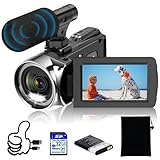 Windancy 4K Videokamera Camcorder Ultra HD 1080P Vlogging Kamera für YouTube,18X Digitalzoom 3' IPS 270°Drehbarer Bildschirm Kamera Recorder mit Mikrofon