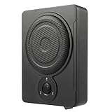 CAIYGG 200W 30-100Hz Mini Untersitz Aktiv Subwoofer Autosubwoofer Freie Anpassung Dual Mode Gesangsausgang und Reiner Bass-Ausgang Geeignet für Verschiedene Automodelle