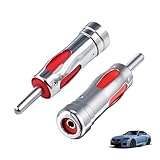 2 Stücke DAB Autoradio Antennenadapter DIN-ISO, DIN Male auf ISO Buchse, KFZ Antennenstecker Universal für DAB+ und FM Radio, 50Ohm Impedanz, Kompatibel mit Blaupunkt, RXD, IRD, Auto und LKW Antennen