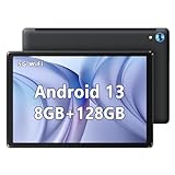 Lville Tablet 10 Zoll Android 13 Tablet, 8GB RAM 128GB ROM 1TB TF, Octa-Core 1280x800 HD+IPS,2.4G+5G WiFi/Bluetooth 5.0, 5000mAh, 5MP+8MP (schwarz)