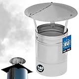 KOTARBAU® Schornsteinhaube verzinkter Stahl 140 mm Schornstein Regenhaube | Kaminabdeckung Schornsteinabdeckung Abdeckhaube Schornstein | Regenhaube für Schornstein | Schornsteine Regenschutz Regenhut