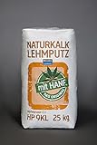 Bio-Naturkalk-Lehm-Grundputz mit Hanf 25 kg im Sack