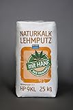 Bio-Naturkalk-Lehm-Grundputz mit Hanf 25 kg im Sack