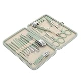 Beavorty 18 Stück Teiliges Maniküre Set Professionelles Nagelpflege Set aus Leicht und Tragbar Geeignet für Zuhause und Reisen für Nageltypen