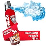 notlok Safety Work - 750ml Feuerlöschspray | Klein Feuerlöscher Haushalt ideal für Küche Aber auch für Auto | Feuerlöscher Schaum löscht wirksam Feuer A B E F | Fettbrandlöscher geeignet für Camping