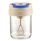 Elektrischer Rührbecher mit Deckel und Griff, 300 ml, elektrischer selbstrührender Hochgeschwindigkeitsbecher, selbstmischender Kaffeebecher, tragbarer hitzebeständiger Mixer mit Deckel