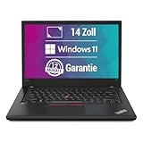 Lenovo ThinkPad T480 14 Zoll Full HD Laptop Intel Core i5-8350U@ bis zu 3,6 GHz 8 GB 256 GB SSD mit Windows 11 Pro & GRATIS Antiviren-Software inkl. 12 Monate Garantie (Generalüberholt)