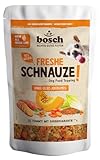 Bosch Freshe Schnauze - Sonnig gelbes Ackergemüse 1 x 200 g | Topping für Hundefutter | Für Trockenfutter und Nassfutter geeignet | mit frischem Kürbis, Karotten, Süßkartoffeln & roten Linsen