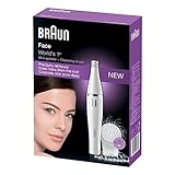 Braun FaceSpa Gesichtsepilierer Damen / Damenbart Entferner, Gesichtsreinigungsbürste, Haarentfernung und Reinigung, 810, weiß/silber