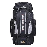 Outdoor-Wanderrucksack, Camping-Rucksack, Sport-Umhängetasche, große Kapazität, Outdoor-Produkte, Trinkrucksack, Schwarz , Einheitsgröße