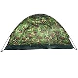 SUNGOOYUE Camouflage Camping -Zelt für 2 Personen - Leicht und Wasserdicht mit UV Schutz für Wandern und Outdoor Aktivitäten