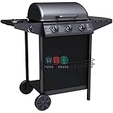 tepro 3196 Gasgrill Hampton 3-Brenner mit Seitenkocher
