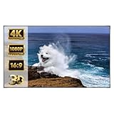 60/72/84 Zoll Beamer Leinwand Fester Rahmen,Tele-Projektionsleinwand 16:9 4K Ultra Active 3D-Heimkino-Bildschirm zur Wandmontage für das Schulbüro(84in)