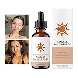 Selbstbräunende Tropfen | 60ml Sonnenloses Bräune Öl Für Körper | Schnelles Bräunungsöl Für Gesicht Beine Tägliche Pflege Frauen Männer Reisen Zuhause