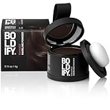 Boldify Ansatzpuder Fleckfreies Instant Streuhaar mit 48-Stunden-Formel für Haar| Haarpuder für Ausbesserung der Wurzeln für dünner werdendes Haar, kahle Stellen und graue Haarwurzeln (Dunkelbraun)