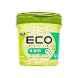 Ecostyle Olivenöl-Styling-Gel, grün, ganztägiger Halt, alkoholfrei, parabenfrei, sulfatfrei, kein Abblättern, Anti-Juckreiz, 236 ml