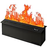 smafoseedding Neuer Zerstäubungskamin, 3D-Wasserdampf-Elektrokamin Mit 9 Einstellbaren Flammenfarben, Automatischer Wasserbefüllung, App, Fernbedienung, Touch-Steuerung,50cm/20in