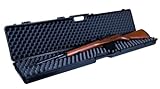 GSG Hartschalen-Waffenkoffer M 98x25x10cm lang für Taktische Gewehre, Pistolen, Magazine, Munition | mit Schaumstoffeinlage | universal medium schwarz