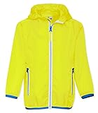 Playshoes Unisex Kinder Faltbare Regen-jacke Funktions-Jacke Regenmantel Regenbekleidung, Neongelb, 140 EU