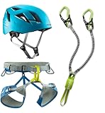 Generisch Edelrid Klettersteigset Cable Kit 6.0 + Gurt Jay inkblue + Helm Zodiac icemint (Größe S Taillenumfang 63-83cm Beinumfang 45-55cm)